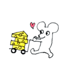 チーズ大好きねずみのグレーくん❣️（個別スタンプ：25）