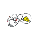 チーズ大好きねずみのグレーくん❣️（個別スタンプ：32）