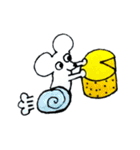 チーズ大好きねずみのグレーくん❣️（個別スタンプ：33）