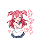 女の子のリアクション集（個別スタンプ：3）