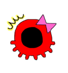 絵文字的なタコ。（個別スタンプ：4）