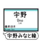 瀬戸大橋線 宇野線 駅名シンプル＆いつでも（個別スタンプ：19）