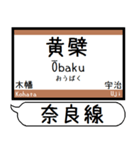 奈良線 桜井線 駅名 シンプル＆いつでも（個別スタンプ：8）