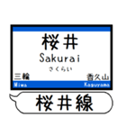 奈良線 桜井線 駅名 シンプル＆いつでも（個別スタンプ：30）