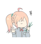 アホ毛のガールズ 2（個別スタンプ：24）
