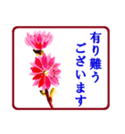 絵手紙風、花と敬語（個別スタンプ：4）