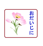 絵手紙風、花と敬語（個別スタンプ：21）