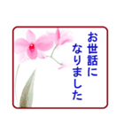 絵手紙風、花と敬語（個別スタンプ：22）