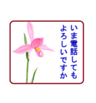絵手紙風、花と敬語（個別スタンプ：30）