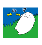 白くて丸い生物スタンプ2(手書き文字)（個別スタンプ：11）