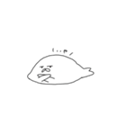 ダラダラするあざらし（個別スタンプ：4）