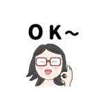 お出かけ、メガネっこ（個別スタンプ：2）