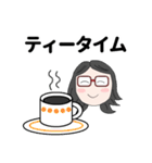 お出かけ、メガネっこ（個別スタンプ：11）