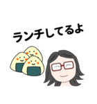 お出かけ、メガネっこ（個別スタンプ：12）