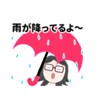 お出かけ、メガネっこ（個別スタンプ：18）