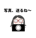お出かけ、メガネっこ（個別スタンプ：38）