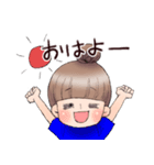 推しを応援する女の子のスタンプ（個別スタンプ：1）