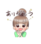 推しを応援する女の子のスタンプ（個別スタンプ：5）