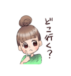 推しを応援する女の子のスタンプ（個別スタンプ：34）