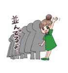 推しを応援する女の子のスタンプ（個別スタンプ：35）