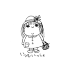 なまけ猫とブスな女の子（個別スタンプ：7）