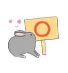 ゆるっと灰うさぎの敬語（個別スタンプ：5）