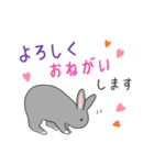 ゆるっと灰うさぎの敬語（個別スタンプ：7）
