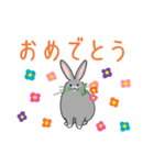 ゆるっと灰うさぎの敬語（個別スタンプ：14）