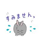 ゆるっと灰うさぎの敬語（個別スタンプ：21）