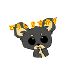 黒チワワの日常あいさつ(敬語)（個別スタンプ：23）