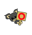 黒チワワの日常あいさつ(敬語)（個別スタンプ：25）