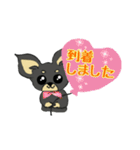 黒チワワの日常あいさつ(敬語)（個別スタンプ：28）