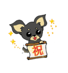 黒チワワの日常あいさつ(敬語)（個別スタンプ：33）