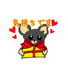 黒チワワの日常あいさつ(敬語)（個別スタンプ：34）