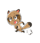 3匹の仔たぬき！（個別スタンプ：36）