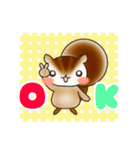 リスとハムスターのスタンプ（個別スタンプ：9）