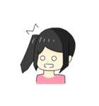 感情豊かな黒髪元気っ子。（個別スタンプ：2）