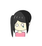 感情豊かな黒髪元気っ子。（個別スタンプ：3）