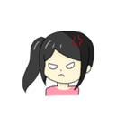 感情豊かな黒髪元気っ子。（個別スタンプ：4）