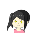 感情豊かな黒髪元気っ子。（個別スタンプ：5）