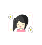 感情豊かな黒髪元気っ子。（個別スタンプ：7）
