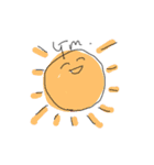 ゆるい顔(カラフル)（個別スタンプ：1）