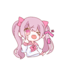 可愛い女の子と男の子のスタンプ（個別スタンプ：4）
