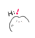 ゆるい白ポメちゃん（個別スタンプ：1）