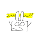 角張ったうさぎ2（個別スタンプ：7）
