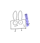 角張ったうさぎ2（個別スタンプ：22）