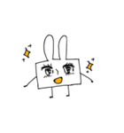 角張ったうさぎ2（個別スタンプ：24）