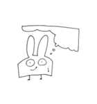 角張ったうさぎ2（個別スタンプ：25）