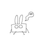 角張ったうさぎ2（個別スタンプ：31）