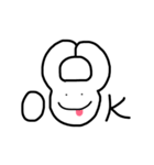 ハッピーウサコ（個別スタンプ：3）